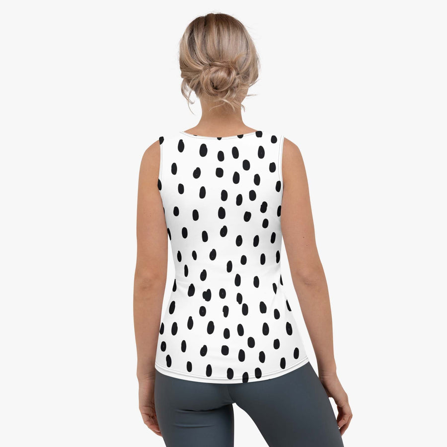 Patterned Flex Vest "Dots" Black/White
