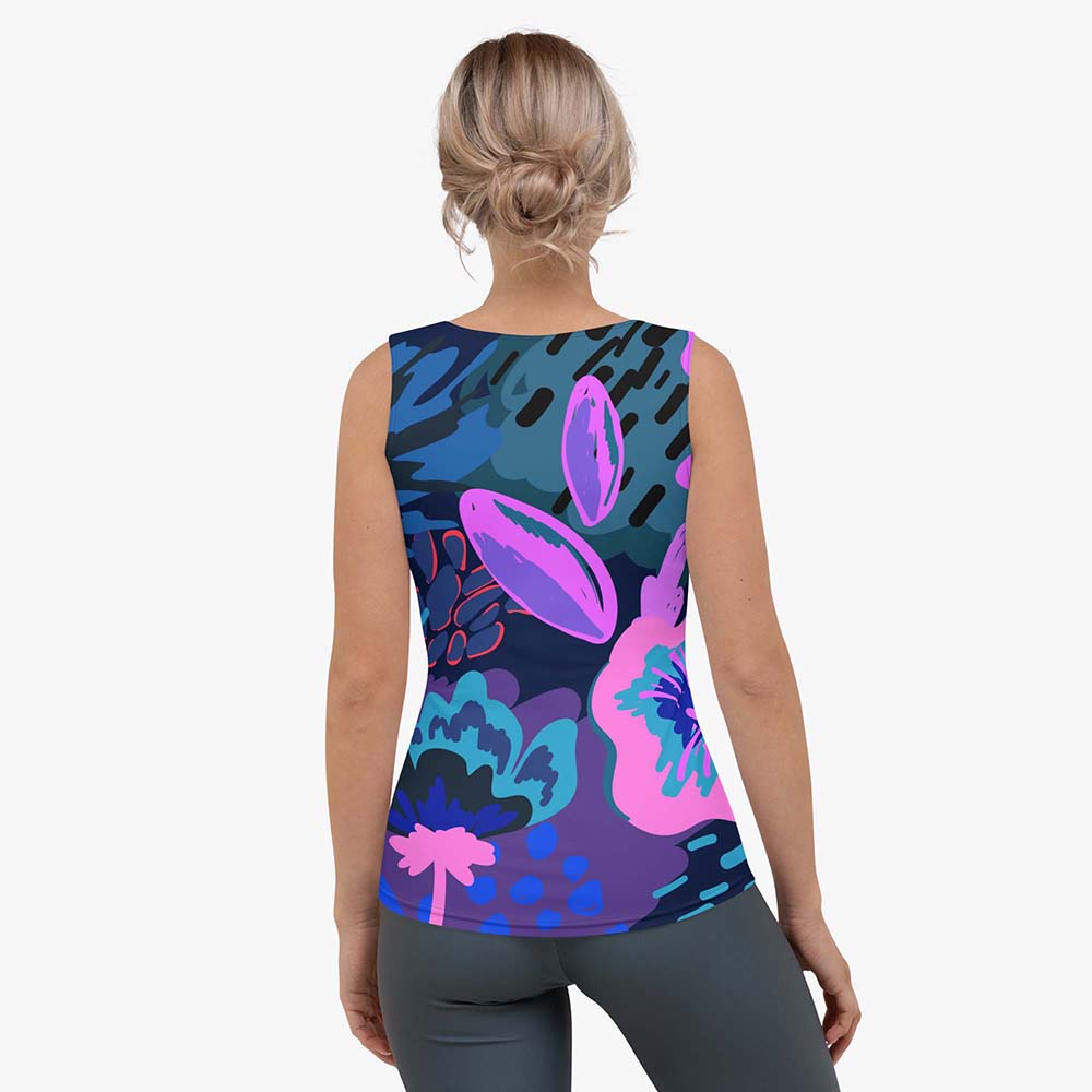 Tank top in bright floral design