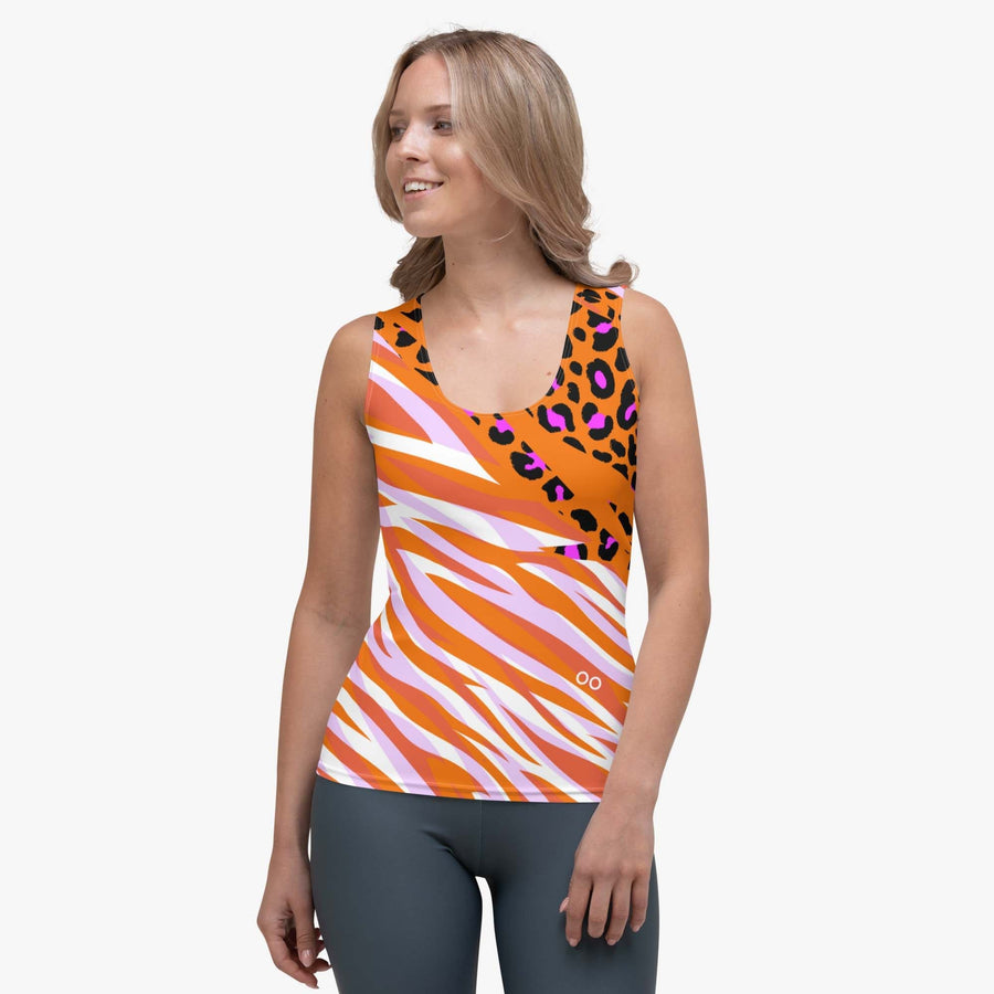 Animal Printed Flex Vest "Cheetiger" Orange