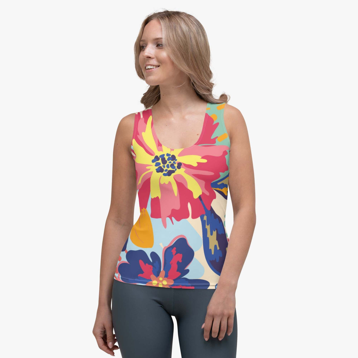 Womens tank top in floral design