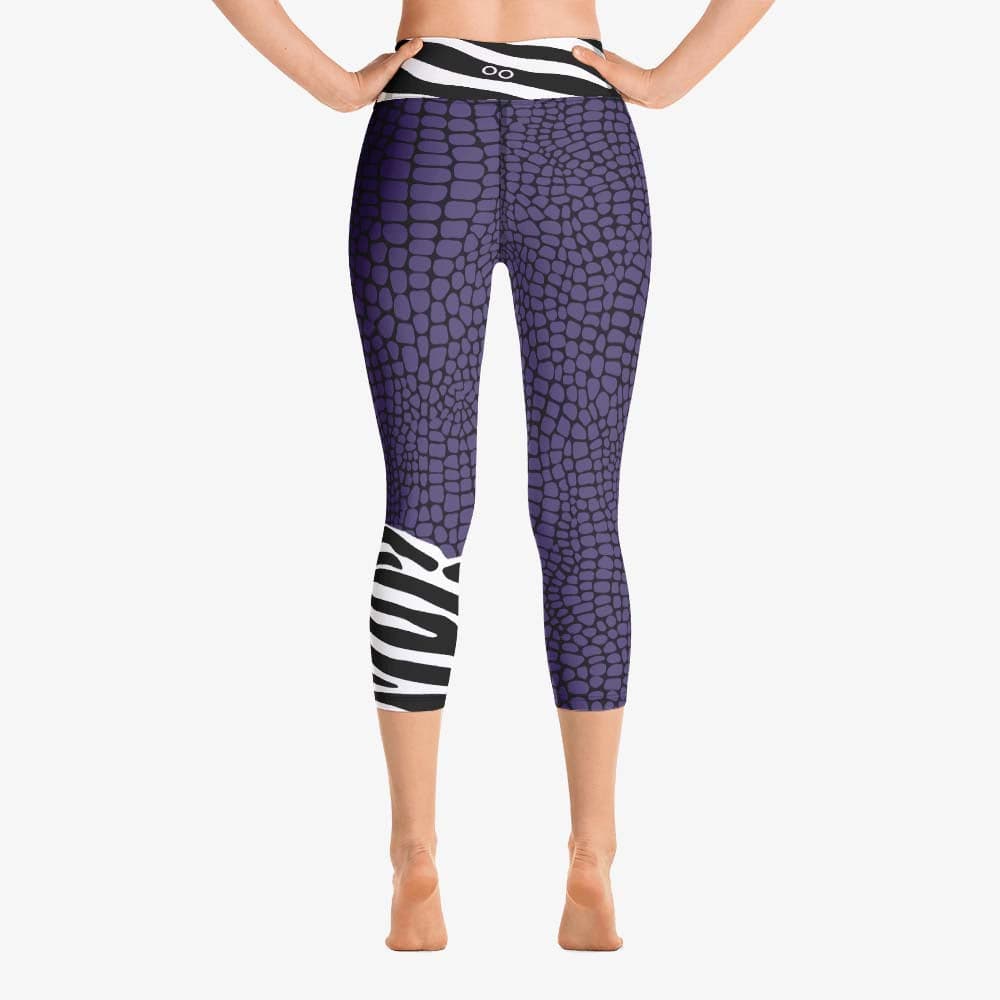 CrocoZebra Capris – Purple