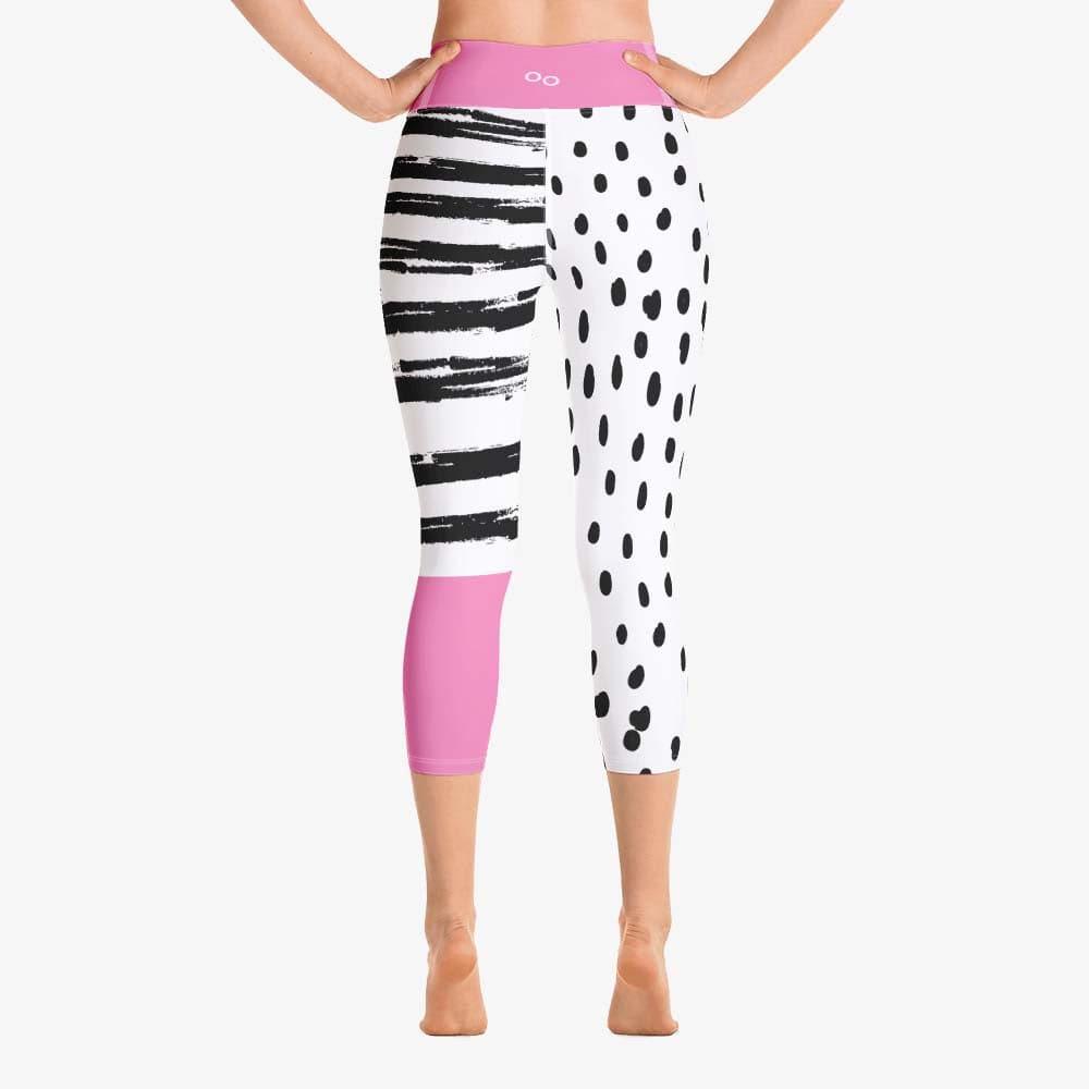 Dots & Stripes Capris – Pink