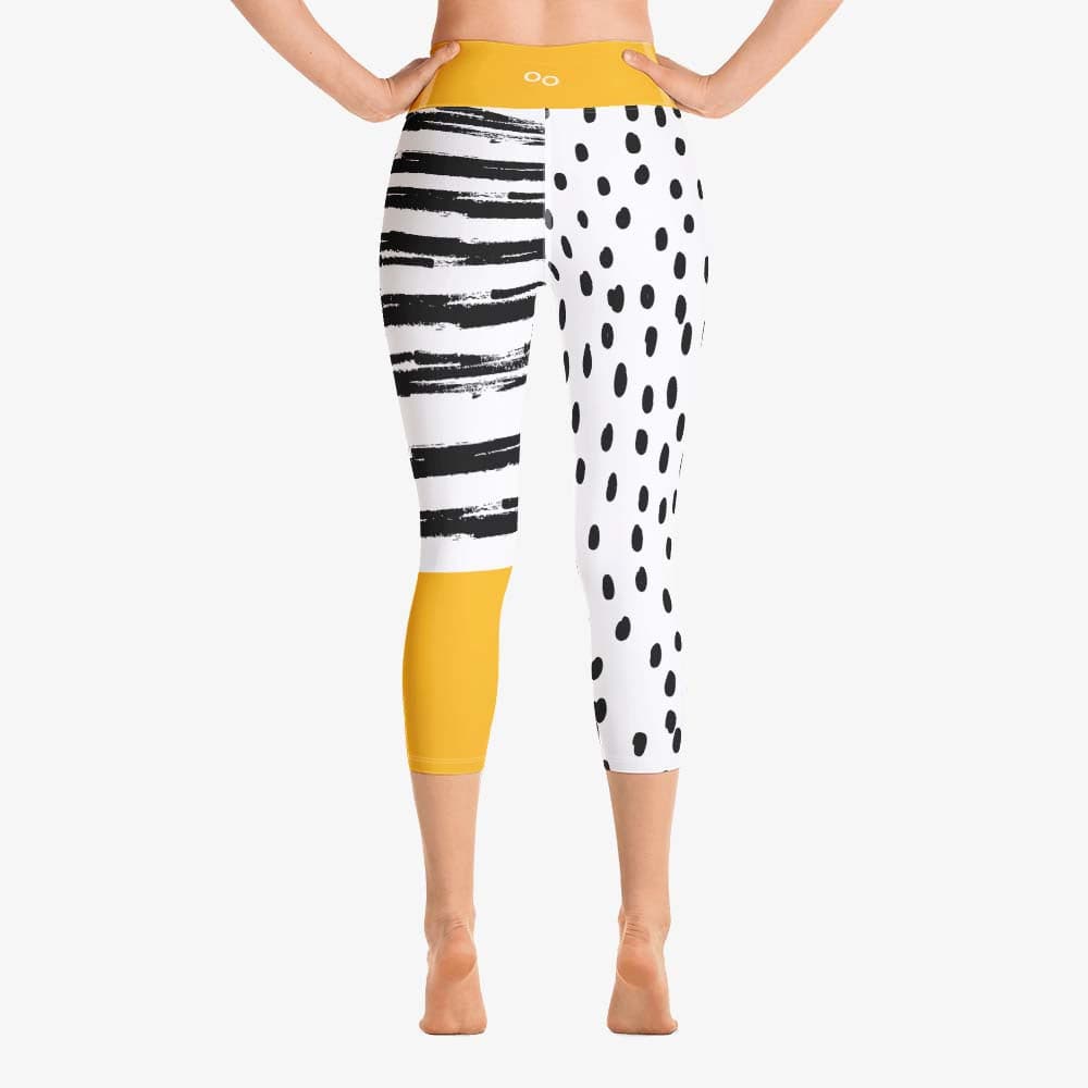 Dots & Stripes Capris – Yellow
