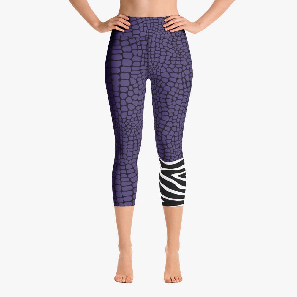 CrocoZebra Capris – Purple