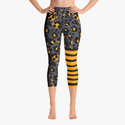 WARHEOUSE Animal Printed Capris "BeePard" Yellow/Black