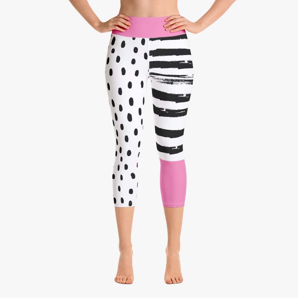Dots & Stripes Capris – Pink