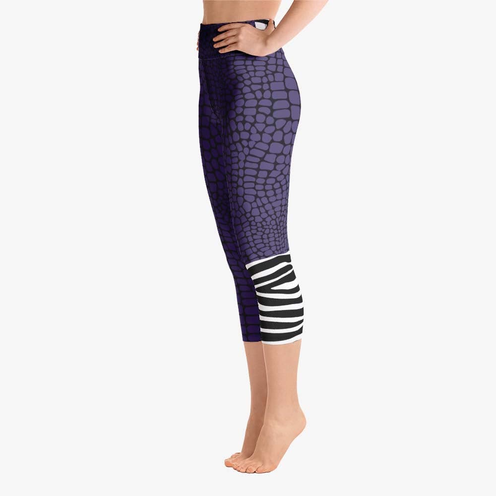 CrocoZebra Capris – Purple