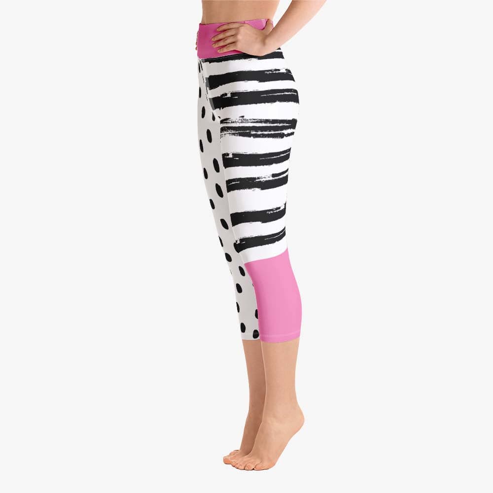 Dots & Stripes Capris – Pink