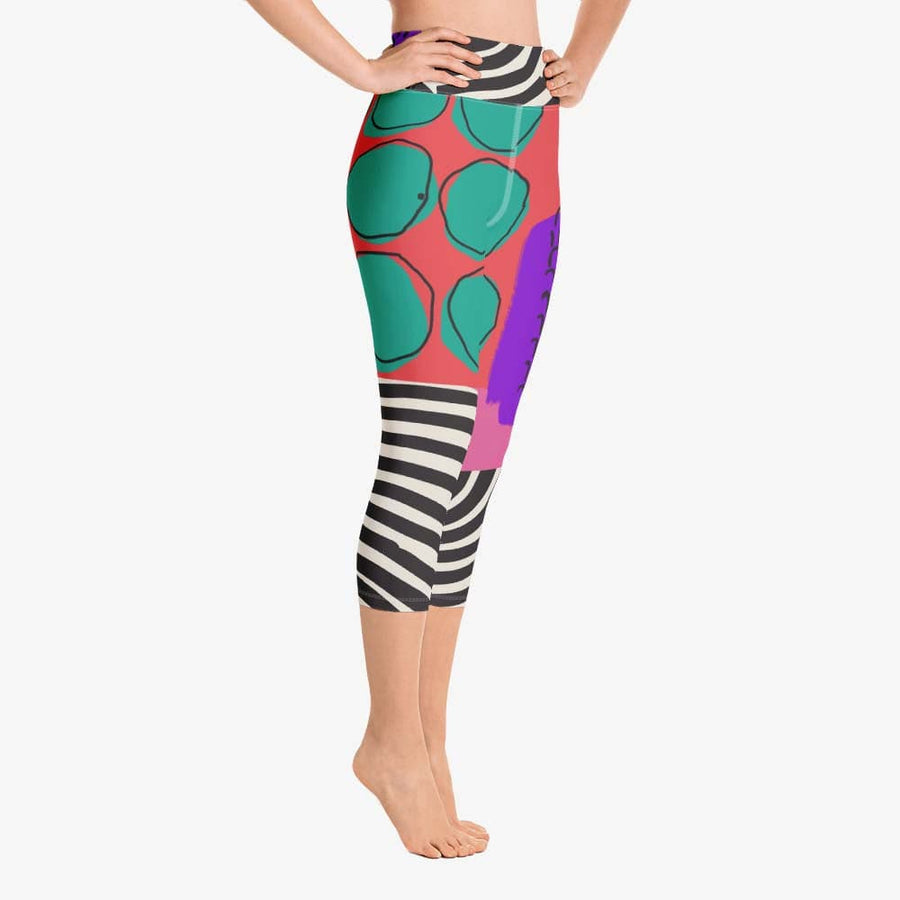 Patterned Capris "Circus" Red/Purple/Green