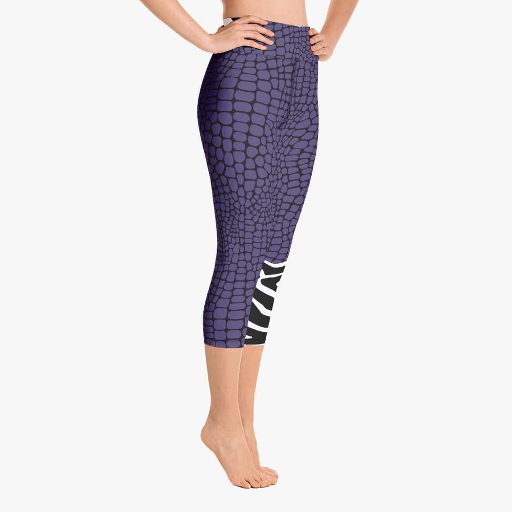 CrocoZebra Capris – Purple