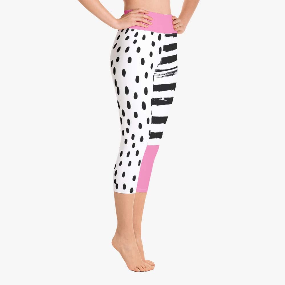 Dots & Stripes Capris – Pink