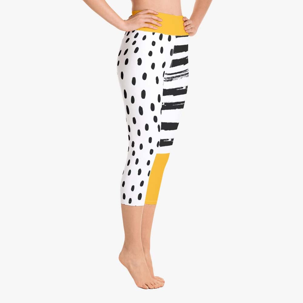 Dots & Stripes Capris – Yellow
