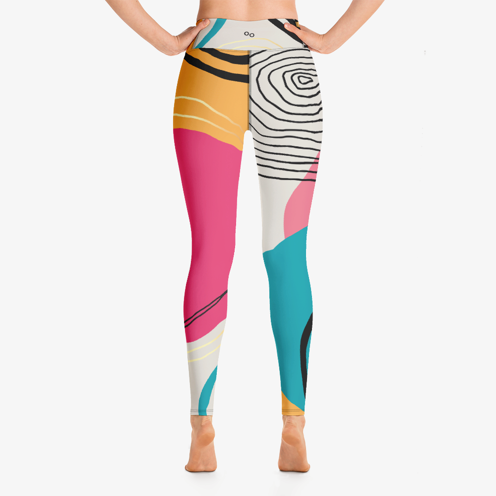 Modernist Leggings – Fuchsia/Turquoise