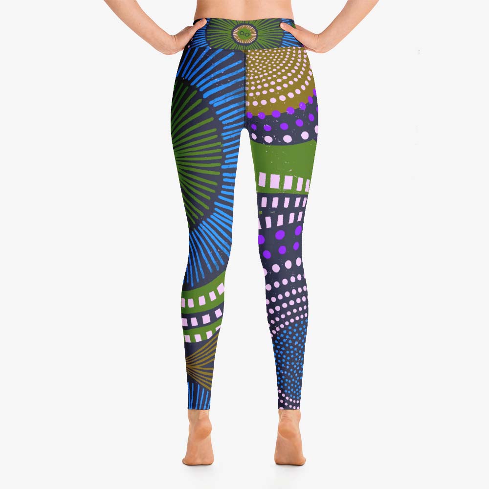 Ethno Pop Leggings – Blue/Green