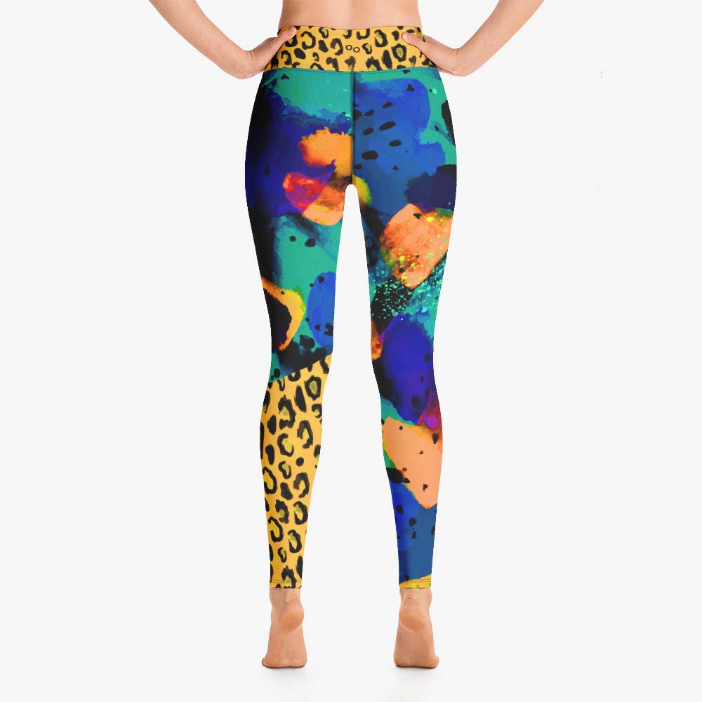 Wild Canvas Leggings – Blue/Yellow