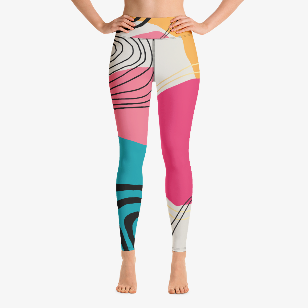 Modernist Leggings – Fuchsia/Turquoise