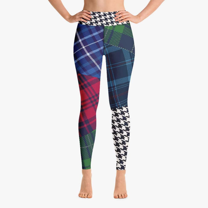 multi coloured tartan leggings