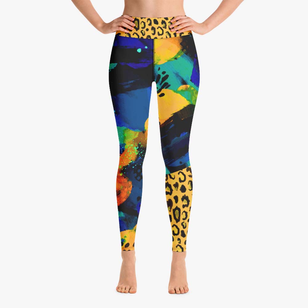 Wild Canvas Leggings – Blue/Yellow