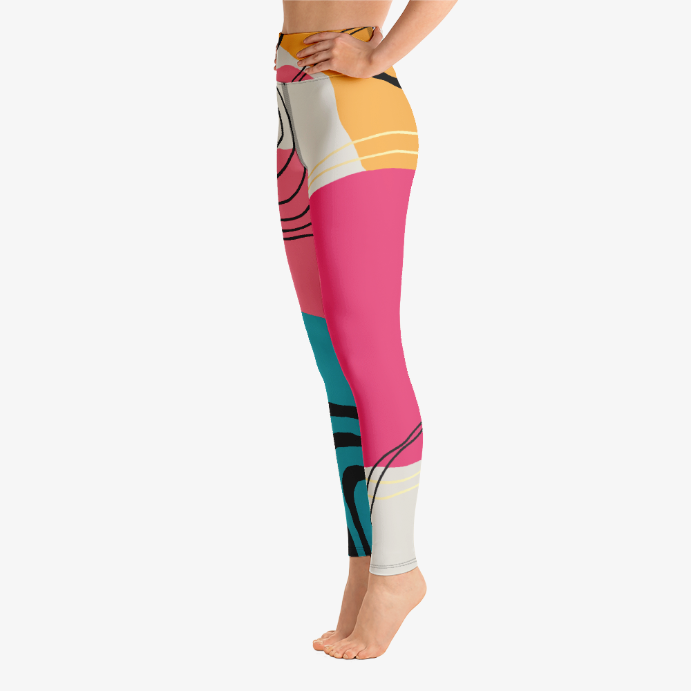 Modernist Leggings – Fuchsia/Turquoise