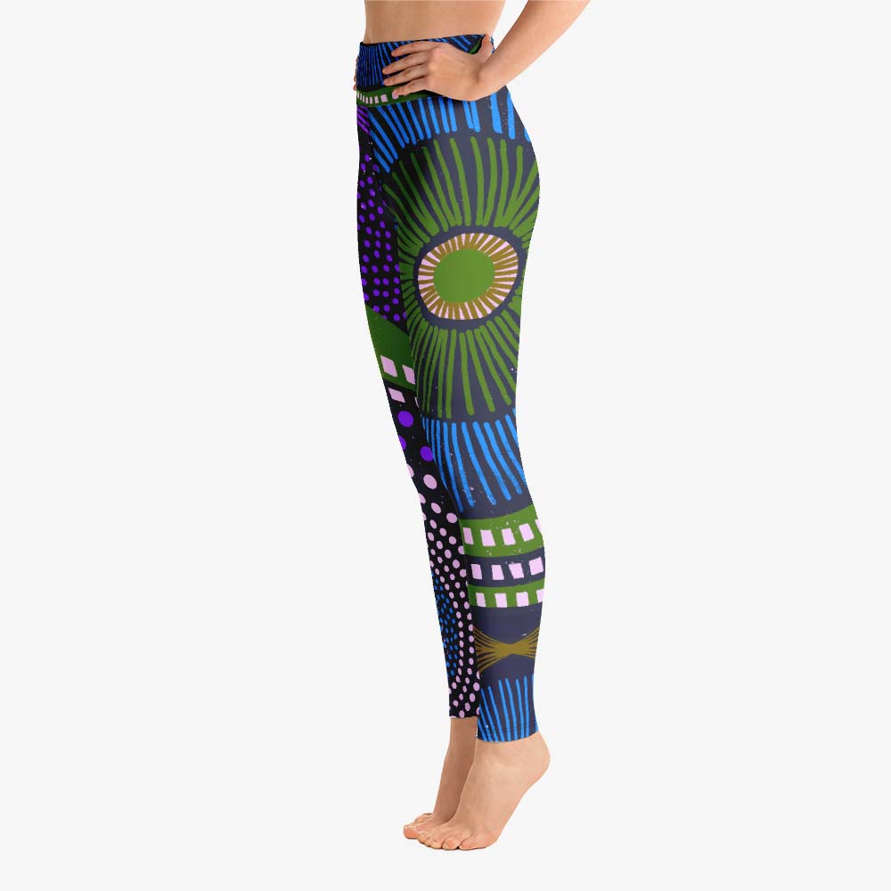 Ethno Pop Leggings – Blue/Green