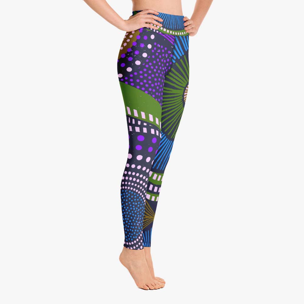 Ethno Pop Leggings – Blue/Green
