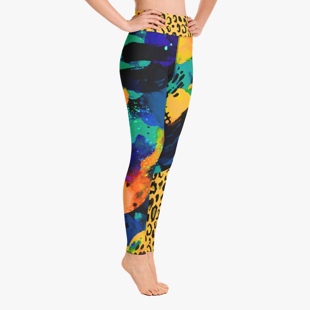 Wild Canvas Leggings – Blue/Yellow
