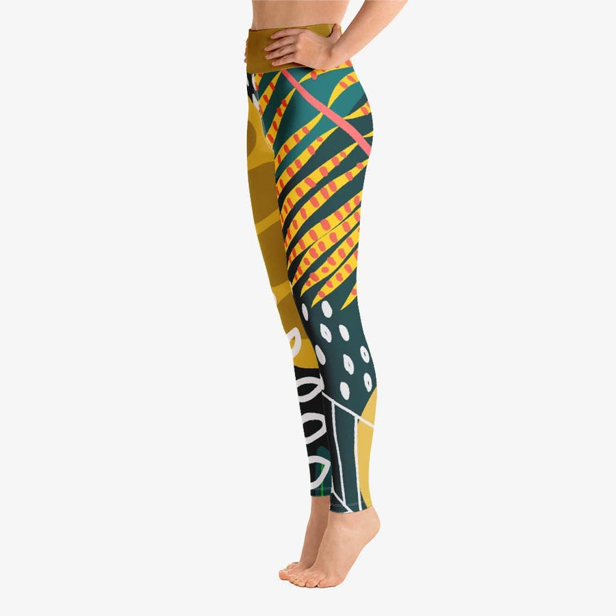 Plus Size Super Soft Tropical Printed Leggings One Size Fits Most