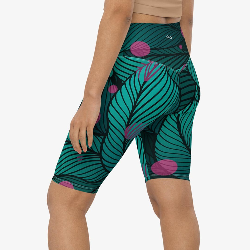 Fireflies Biker Shorts – Green/Pink