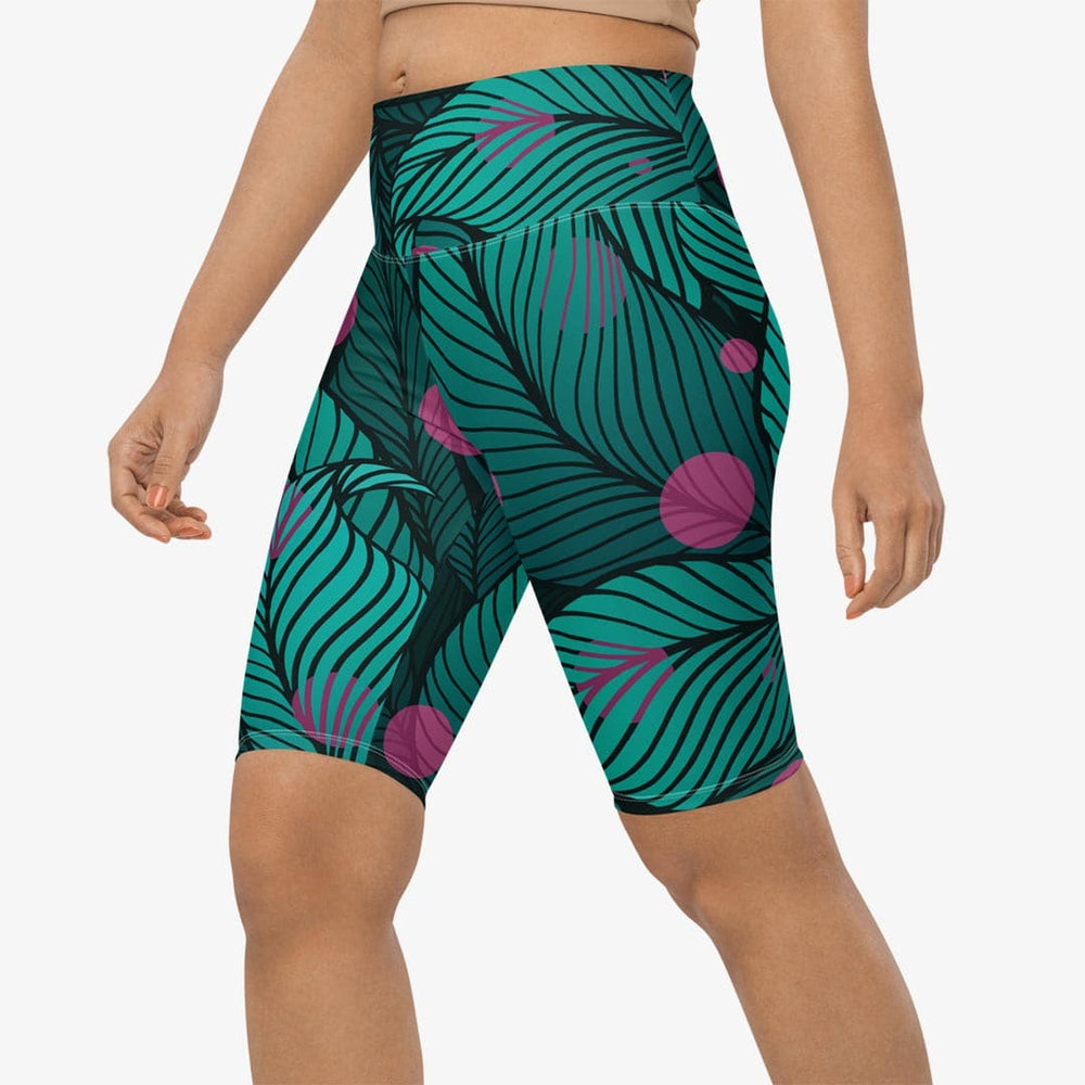 Fireflies Biker Shorts – Green/Pink