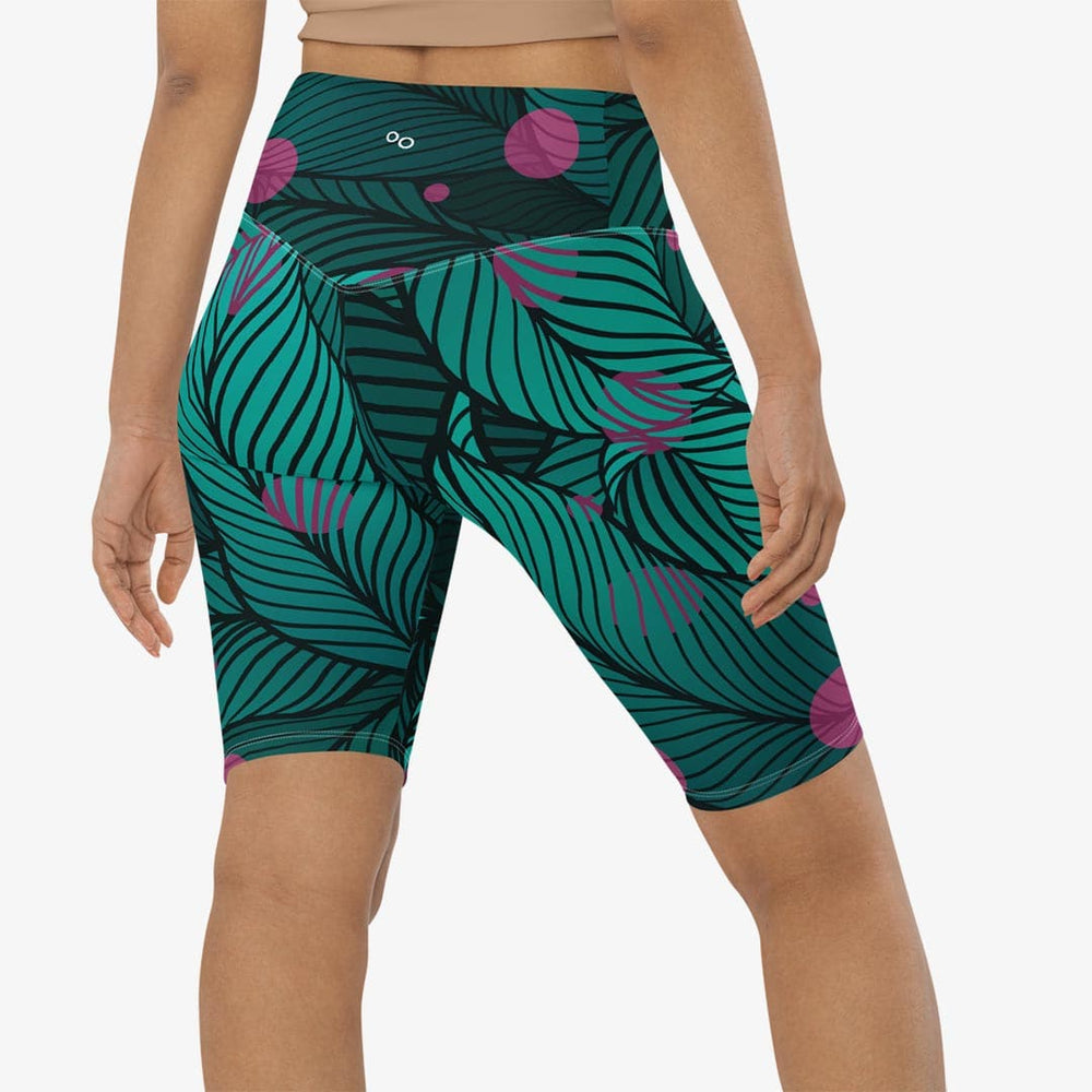 Fireflies Biker Shorts – Green/Pink