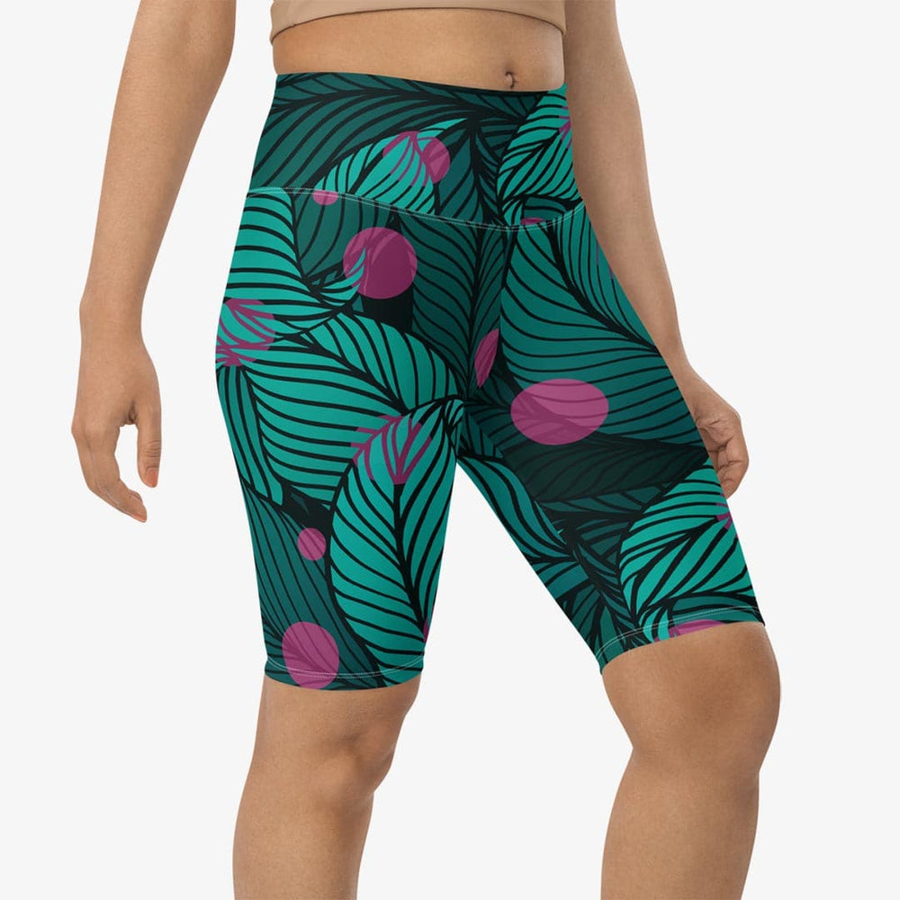 Fireflies Biker Shorts – Green/Pink