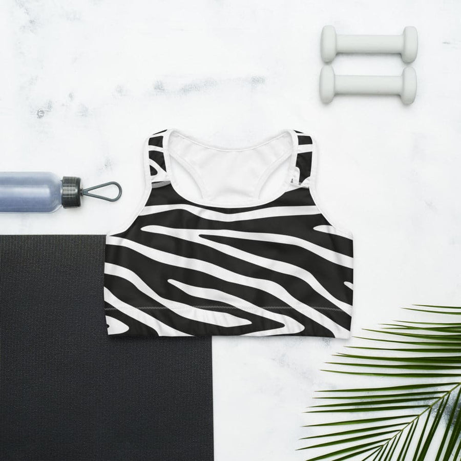 Animal Printed Sports bra Zebra Black/White