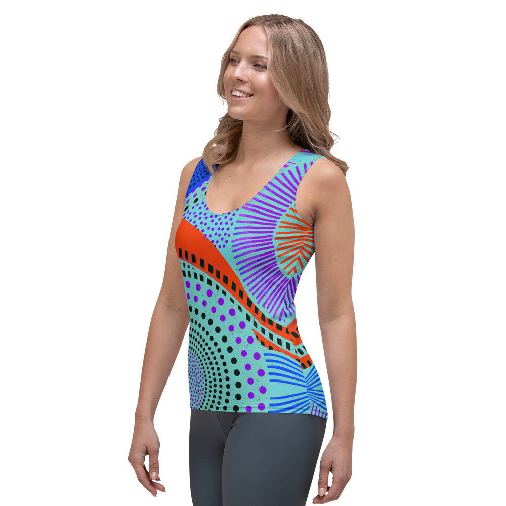 Ethno Pop Flex Vest – Turquoise/Red