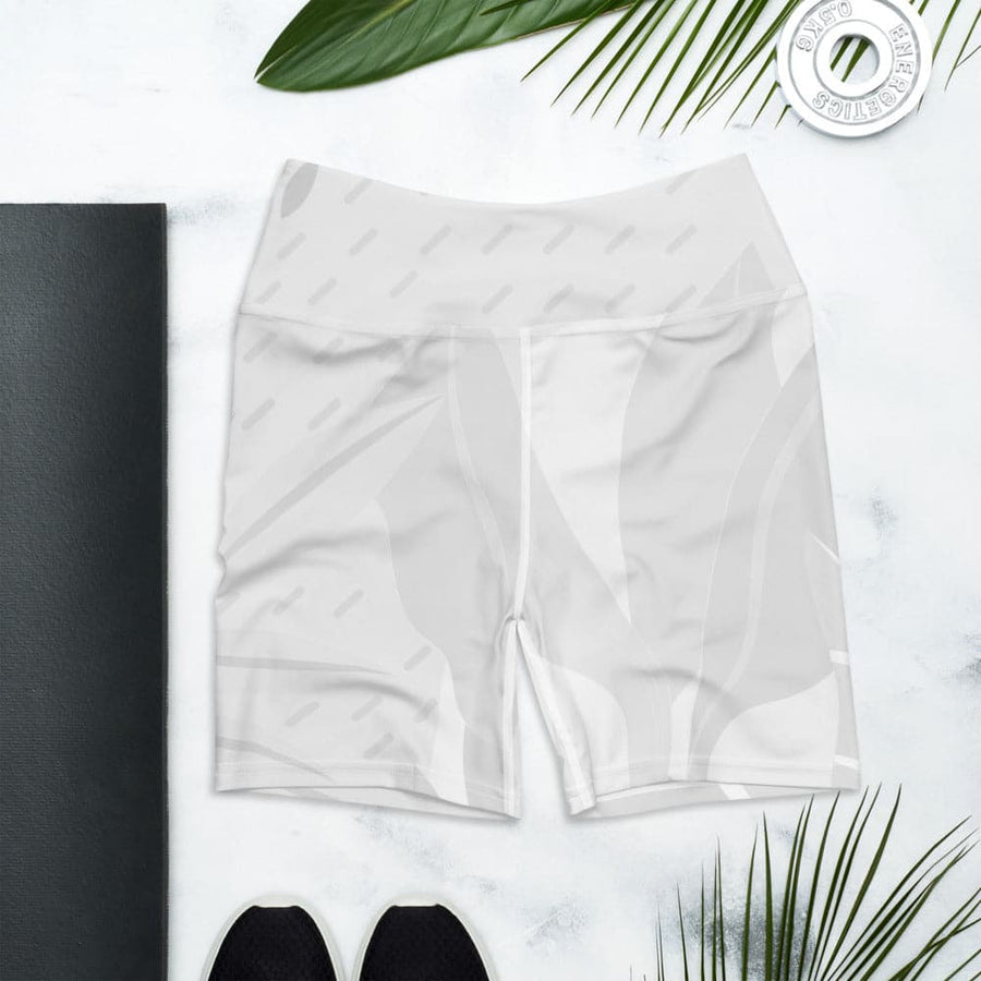 Printed Shorts "Leaves" White