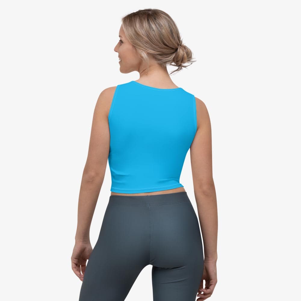 Cyan Monochrome Crop Top