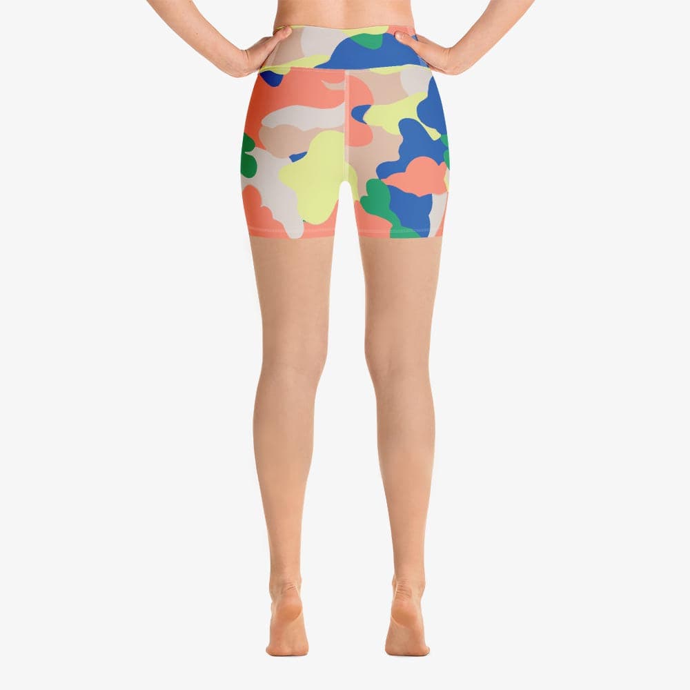 WAREHOUSE Camouflage Shorts "HappyCamo" Salmon/Blue