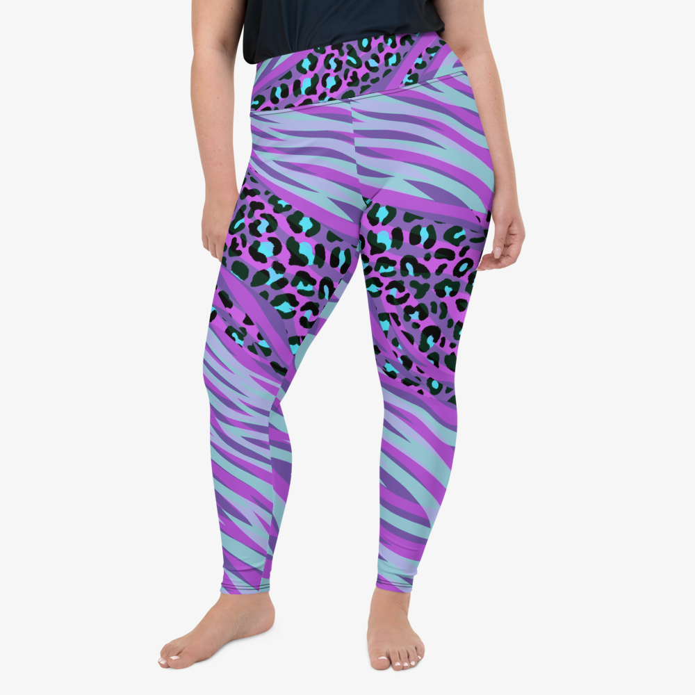 Animal Printed plus size leggings front