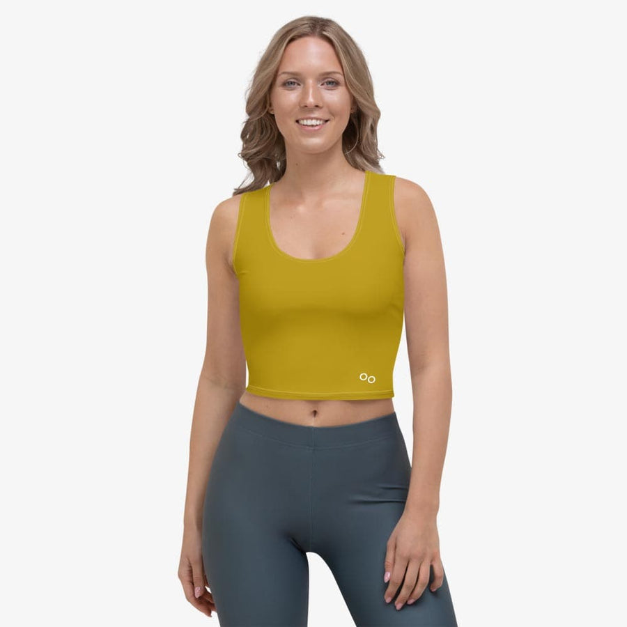 Funky crop top for women. Perfect for Yoga, Pilates and Gym. Model "monochrome" olive