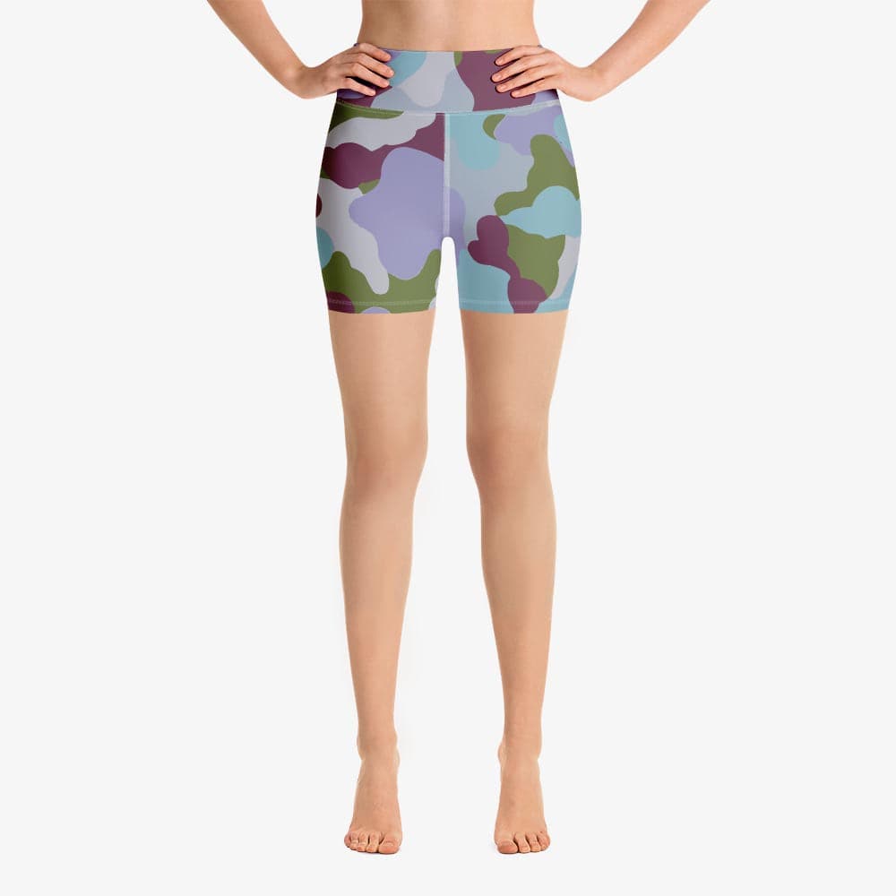 WAREHOUSE Camouflage Shorts "HappyCamo" Lilac/Green