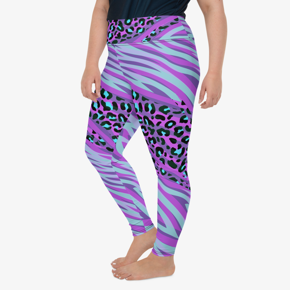Animal Printed plus size leggings left