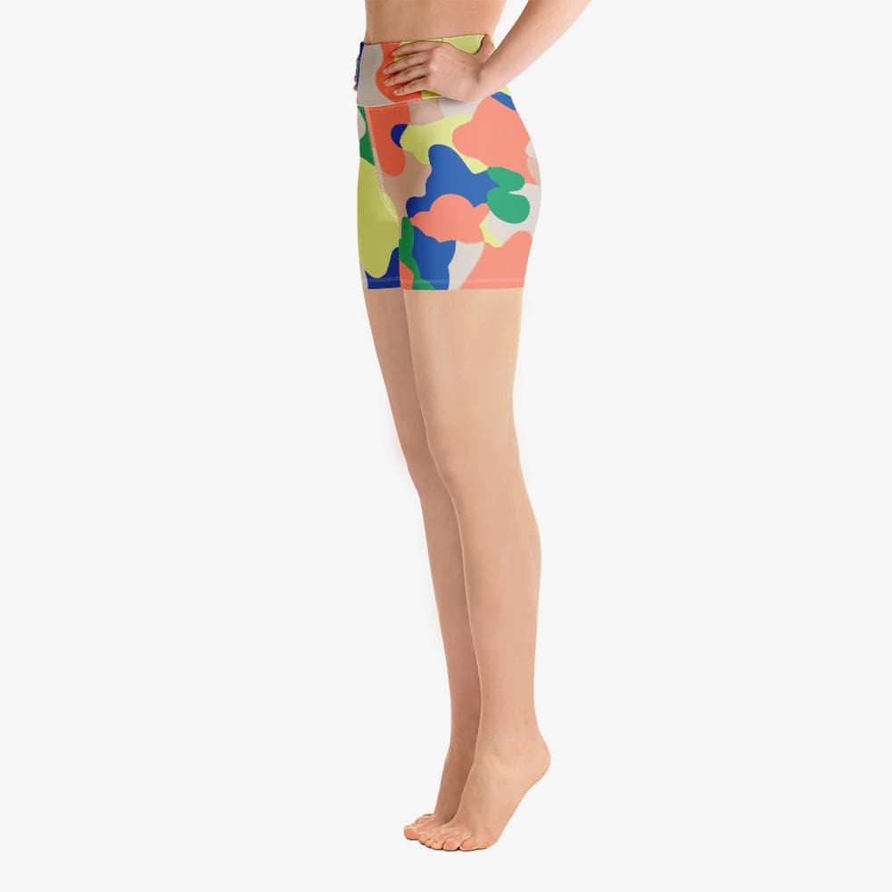 WAREHOUSE Camouflage Shorts "HappyCamo" Salmon/Blue
