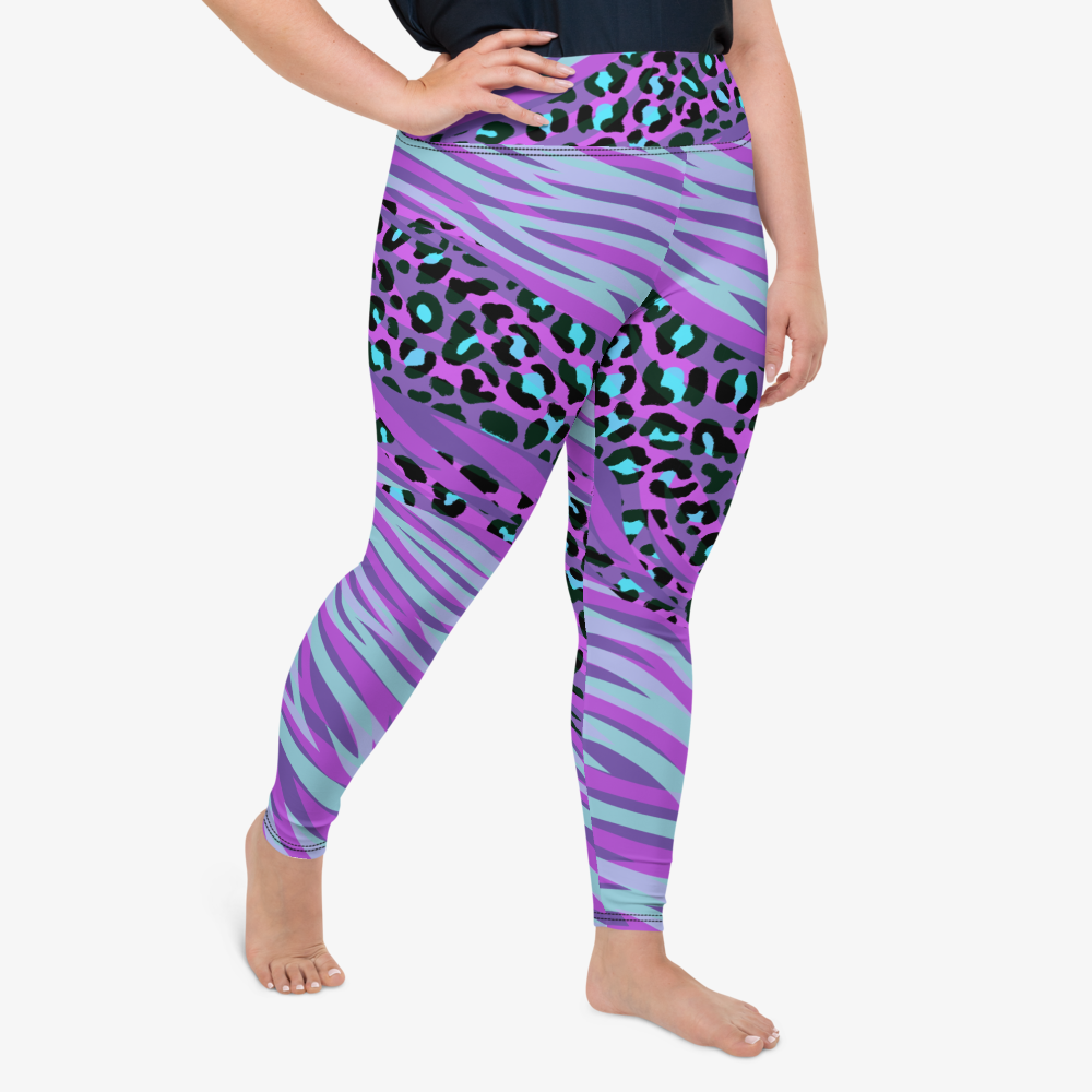 Animal Printed plus size leggings right