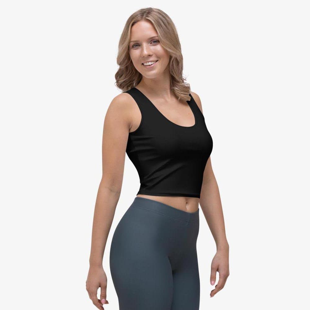 Black Monochrome Crop Top